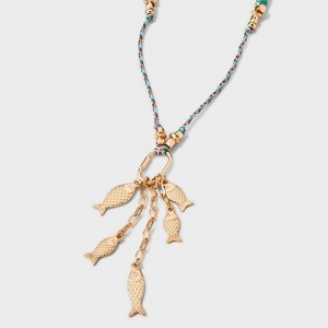Sealife Long Rope Pendant Necklace - Universal Thread™ Gold - 1 of 4