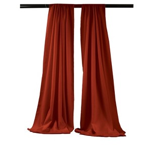 Slickblue Pack of 2 Polyester Backdrop Drapes – 96"H x 58"W, Rod Pocket, Semi Sheer, Serged Edges, 41 Colors Options - 1 of 3
