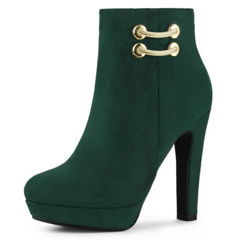 Green hot sale bootie heels