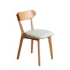 APRILSOUL Dining Chair FAS Grade Oak, natural wood, made in North America.dirt-free solid wood. for living room, simple and natural - 4 of 4
