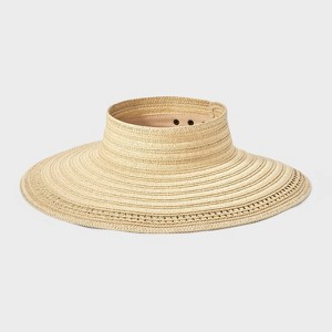 Packable Straw Essential Visor Hat - Shade & Shore™ - 1 of 4