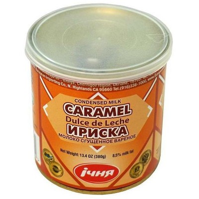 Ichnya Caramelized Sweetened Condensed Milk 380g - Rich & Creamy | Authentic Ukrainian Flavor | Ideal for Desserts & Baking