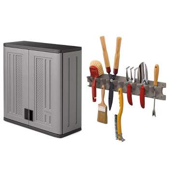 Costway Utility Tool Organizer Wall Mount Tool Storage Rack 330lbs Capacity  With 8 Hooks : Target