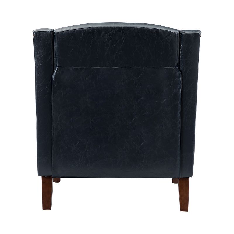 Mornychus Contemporary and Classic Vegan Leather Armchair with Nailhead Trim | KARAT HOME, 5 of 11