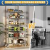 2 Pack 6 Tier Shelf Wire Shelving Unit, NSF Heavy Duty Wire Shelf Metal Large Storage Shelves Height Adjustable Utility - 4 of 4