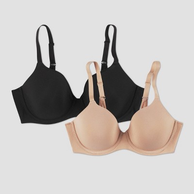 Smart & Sexy Womens Signature Lace Push-up Bra 2-pack Black Hue/stellar  Orchid 36d : Target