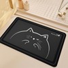 DOMETOUR Non-Slip Quick Dry Bath Mat Super Absorbent Cotton/Polyester Low Profile Fits Under Door - 2 of 4