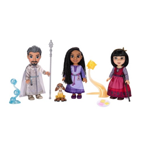 Mattel Disney Wish Playset with 2 Dolls, 2 Figures, 1 Table & 10  Accessories Including Furniture & Food, Best Friends Tea Time, Asha &  Dahlia of Rosas