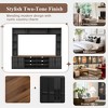 95.5" Wall Unit Entertainment Center with Bookshelves for TVs up to 80",TV Stand Media Console with Tempered Glass Doors,Storage Cabinet - 4 of 4