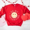 Simply Sage Market S.W.Smiley Valentine Yellow Smiley Face Sweatshirt - 3 of 4