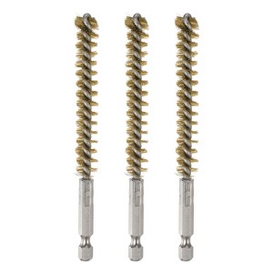 Unique Bargains Sturdy Wear-resistant 1/4" Hex Shank Handle Cleaning Brass Bore Brush - 1 of 4