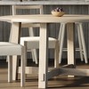 Maven Lane Sasha Rustic Round Wooden Dining Table in Weathered White Finish - 2 of 4