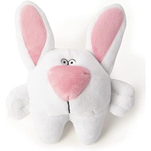 goDog Big Nose Bunny Squeaky Plush Dog Toy, Chew Guard Technology - White, Small - 1 of 1