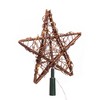 Kurt Adler 20-Light Fairy Light Natural Rattan Star Tree Topper - 2 of 4