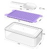 LunaLulinlk 4-piece set of mini ice cubes and ice bucket (with lid) Purple small ice cubes with ice scoop - 2 of 4