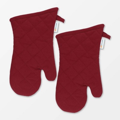 Mu Kitchen Silicone Oven Mitt, Set Of 2, Fire : Target