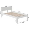 AFI Furnishings Orlando Twin Platform Bed with Open Footboard and Turbo Charger in White - 2 of 4