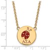 Black Bow Jewelry 14k Yellow Gold Plated Sterling Silver Alpha Sigma Alpha Greek Life Necklace 18 Inch - 2 of 4
