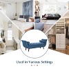 KWPZQEB Upholstered Bench for Bedroom End of Bed, Velvet Padded Bench with 2 Pillows & Solid Wood Legs, Button Tufted Ottoman for Living Room - 4 of 4