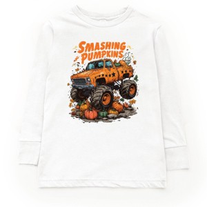 Smashing Pumpkins Monster Truck Grunge - Kids Youth Long Sleeve Tee and Kids Toddler Long Sleeve Tee - 1 of 2