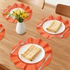 REGALWOVEN Farmhouse Placemats Set of 6 Placemats with Wavy Edge for Dining Table Decor Indoor Outdoor Washable Kitchen Table Mat - 2 of 4
