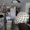 Amora Lighting Tiffany Style Jeweled Reading Floor Lamp Handcrafted Stained Glass Vintage Design 62" Inch High - 4 of 4
