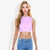 Anna-Kaci Women's High Neck Open Back Ribbon Tie Cropped Tank for Casual Looks - 4 of 4