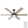 Hunter Fans 60" Warrant Ceiling Fan Noble Bronze with Light Kit and Barnwood Blades - Energy Efficient and Whisper-Quiet - 3 of 4