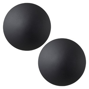 C Cattleya 2-pack 10 in. Black Aluminum Round Disc LED Indoor Outdoor Wall Lantern Sconce - 1 of 4