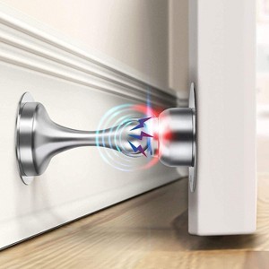 DOMETOUR Magnetic Door Stopper, Stainless Steel, No Drilling, Adhesive or Screws, 1 Pc Magnetic Door Catch - 1 of 4