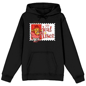 The Year Without Santa Claus Heat Miser Men's Black Graphic Hoodie - 1 of 3