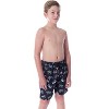 Monster Jam Boys' Dragon Zombie Grave Digger Megalodon Allover Swim Trunks Black - 2 of 4
