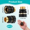 Infurnic Hose Nozzles and Wands 3/4 Inch Garden Hose Fitting Quick Connector Male and Female Set, Aluminum Quick Connect Hose Fittings 8 Sets - 2 of 4