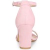 Allegra K Women's Adjustable Buckle Ankle Strap High Chunky Heels Sandals - 3 of 4