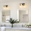 POWLIG 13.4" 2-Light Dimmable Bathroom Vanity Light - Black&Gold Finish with Clear Glass Shades, Transitional Modern Design - 3 of 4