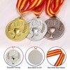 Unique Bargains Games Sports Competitions Award Medals with Neck Ribbon 6 Pcs - 3 of 4