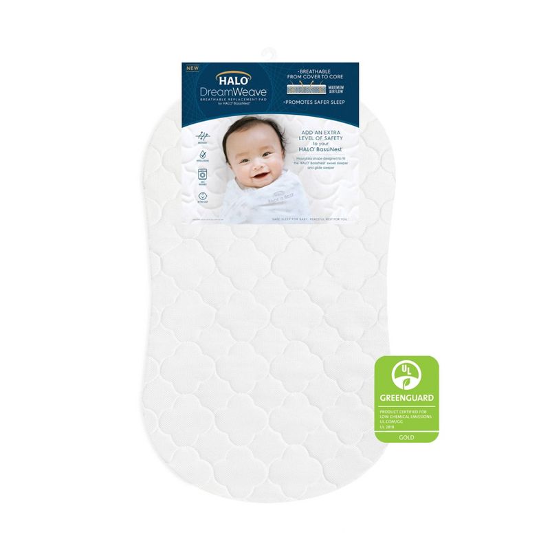 HALO Innovations Dreamweave Breathable Bassinest Pad, 1 of 8