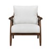 Sapphtopaz 1pc Modern Accent Chair Upholstered Lounge Chair with Solid Wood Brown Finish, Living Room Chair Comfy Chair Wooden Furniture - 4 of 4