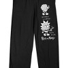 Rick & Morty Wubba Lubba Dub Dub Men's Black Sleep Pajama Pants - image 2 of 4