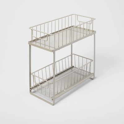 Two Tiered Slide Out Organizer White - Brightroom™