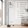 Modern 64-Inch Industrial Floor Lamp with Gradient Black Glass Shades, 8W Dimmable LED Edison Bulb - image 2 of 4