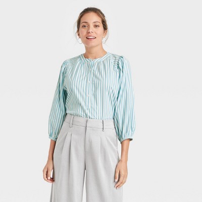 Women's Puff 3/4 Sleeve Blouse - A New Day™