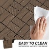 Wood Plastic Composite Deck Tiles Set of 20pcs, Composite Decking Resist Rust，DIY Interlocking Decking Tiles, Floor Tile,Durable, 12x12in Dark Grey - 4 of 4