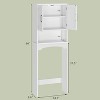 Freestanding Bathroom Shelves Organizer with Double Door & Open Shelf, Over The Toilet Storage Cabinet Freestanding Home Space Save Toilet Rack - 2 of 4