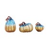 Transpac Glass 7.67 in. Multicolor Harvest Pumpkins Set of 3 - 3 of 4