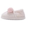 Kensie Girls’ Slippers - Cozy Kids House Slippers with Plush Fuzzy Upper and Smiley Face Patch - 3 of 4