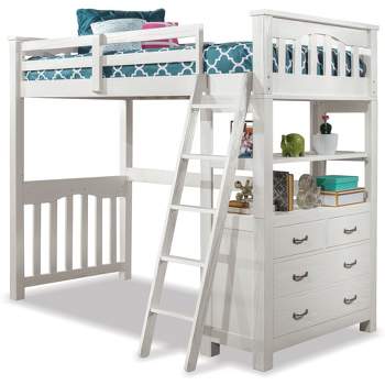 Twin Highlands Kids' Loft Bed White - Hillsdale Furniture