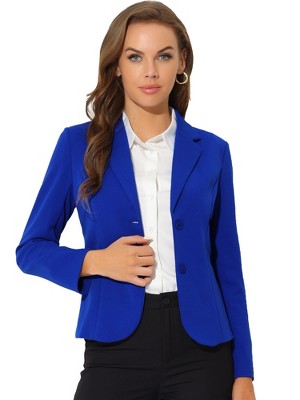 Allegra K Women's Elegant Work Office Lapel Collar Button Down Regular Fit Suit Blazer
