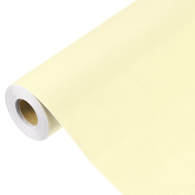 Unique Bargains Wallpaper, Peel and Stick Wallpaper Contact Paper Solid Color Vinyl Self-Adhesive Wall Paper Decorative Khaki Yellow 394"x15.7"