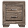 PAGED Nightstand Modern Side Table with 2 Storage Drawers and Open Shelf, Bedside Cabinet for Bedroom, Living Room - 3 of 4